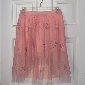 Pink skirt with sparkles
